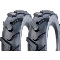 Pneumatici Rinforzati 3.50-8 + Camere D'Aria Per Trattorino, Falciaerba, Motozappa – Set 2 Gomme + 2 Camere, 4PR | Copertoni Per Ruote Di Macchine Agricole E Da Giardino