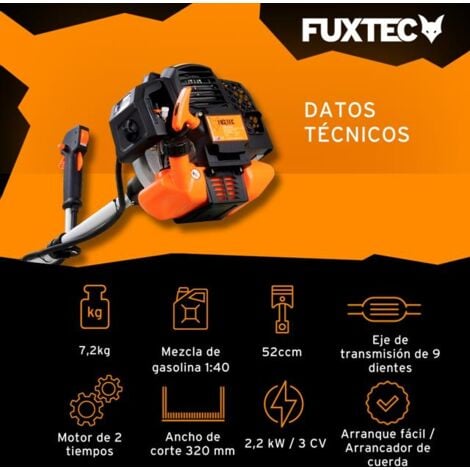Desbrozadora Gasolina Multifunción FUXTEC FX-MS152 - con 52 CC, Multiherramienta 2 en 1