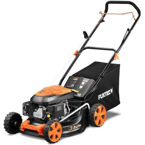Cortacésped de Gasolina FUXTEC FX-RM4646ECO 46cm de Anchura de Corte - Potente Motor de Gasolina de 146cc Easy Clean 3en1 2,6KW Mulching recogedor de Hierba 50L