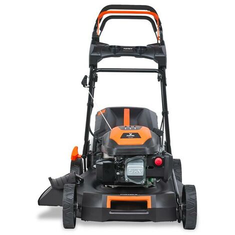 Cortacésped autopropulsado de gasolina con arranque eléctrico FX-RM5170eS 4en de 51 cm más económica de la familia FUXTEC