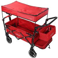 FUXTEC Bollerwagen CT850 PREMIUM, carro plegable, Fux Family Collection - El Smart Rider - rojo