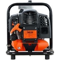 Bomba de agua de gasolina de 2 tiempos 52 cm3 FUXTEC FX-WP152 - con un caudal de 15.000 l por hora y una altura máxima de 35 m, altura máx. de aspiración 8 m - Bomba de jardín
