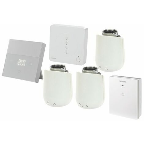 Pack Connected Home : Hub + thermostat sans fil + 3 têtes thermostatiques + récepteur - SIEMENS : PACK4