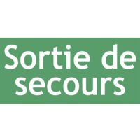 Étiquette rigide sortie de secours - DIFF