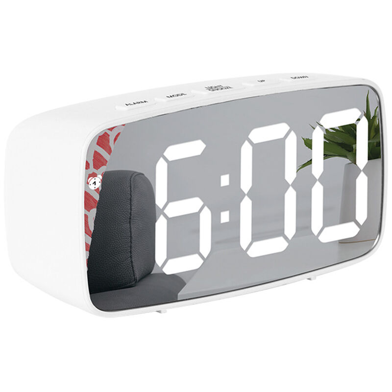 Mini Réveil étanche Horloge Numérique Pour Bateaux à Moteur, Argent Et Blanc