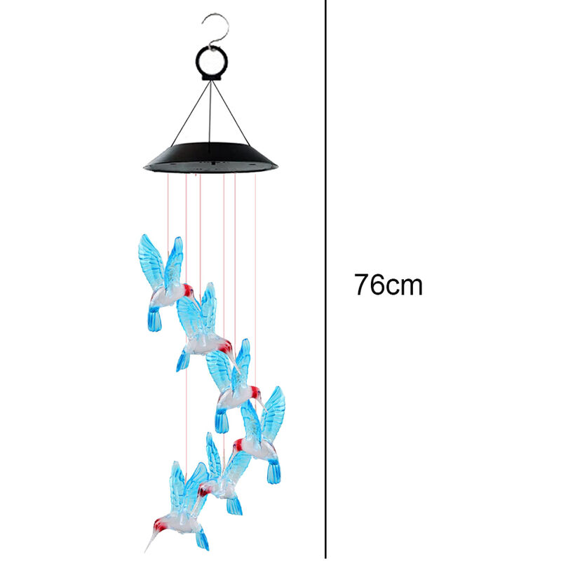 Carillon à vent pour intérieur et extérieur - ORION Argenté - 76CM