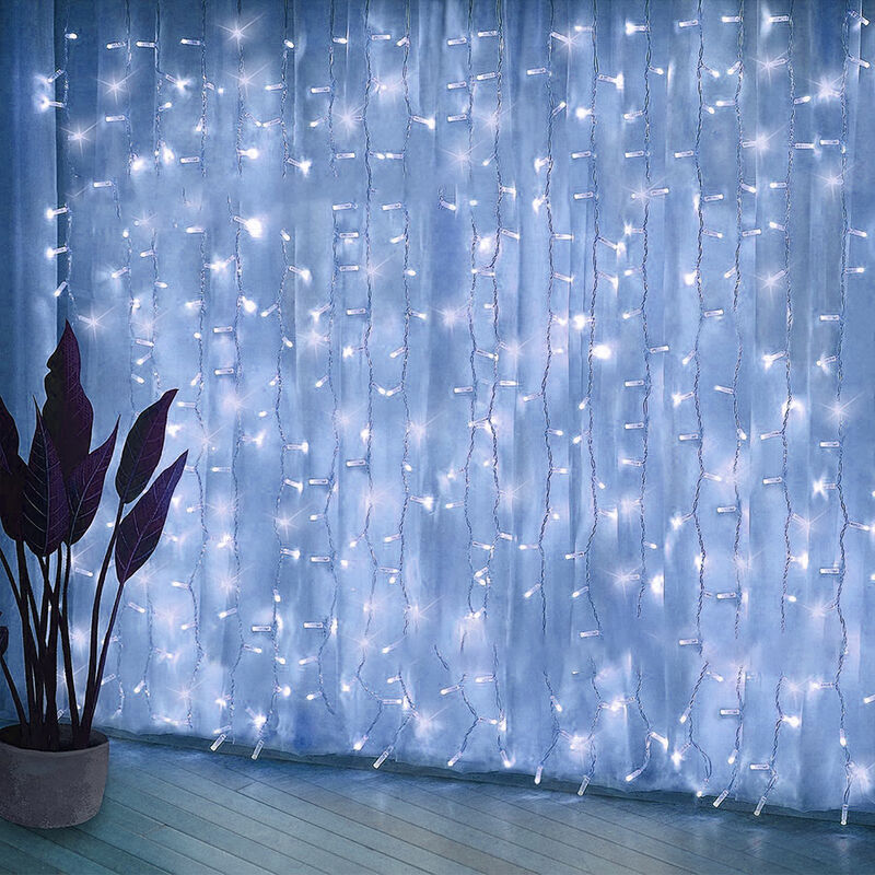 8 modes Fil De Cuivre Fenêtre Rideau LED Rideau Avec Télécommande & USB  Alimenté , Pour Mariage , Fête , Domicile , Jardin , Chambre À Coucher ,  Extérieur , Intérieur , Décoration Murale , Festival, Mode en ligne