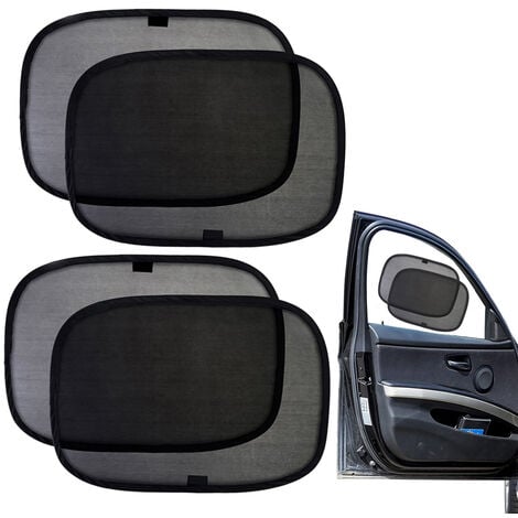 Pare-soleil anti-uv pour vitre latérale arrière de voiture, 4 pièces,  protection solaire pour bébé et enfant 4PCS