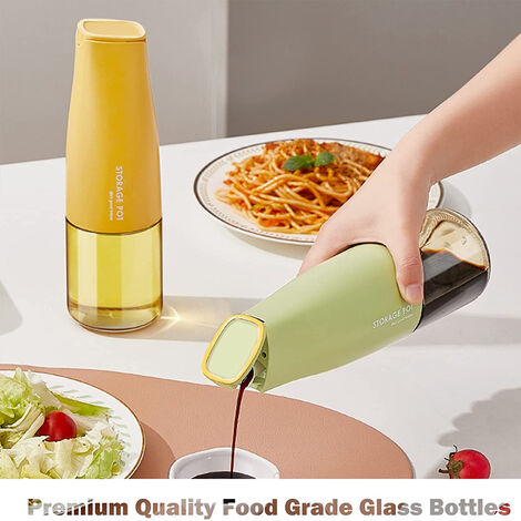 Distributeur d'huile d'olive en verre de 17 oz - avec verseurs pour une  recharge facile