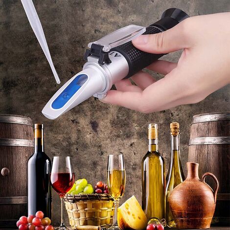 Acheter Réfractomètre d'alcool portatif 0-80%, testeur de Concentration de  vin, densimètre, réfractomètre ATC