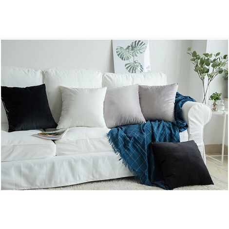 1pc Coussin De Canapé Pour Chambre À Coucher En Velours Pour