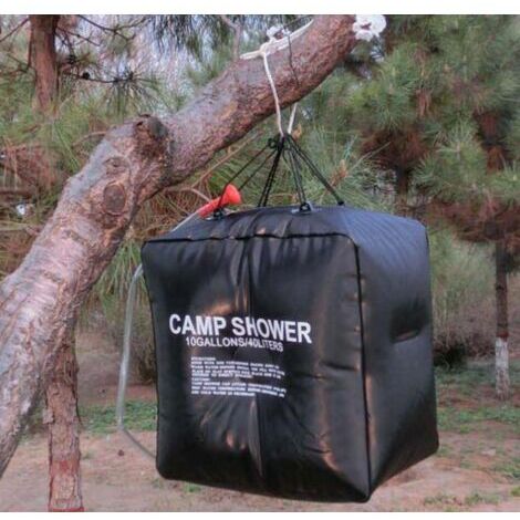 Douche solaire 40L sac de douche extérieur bain solaire sac à eau bain  camping laver absorption