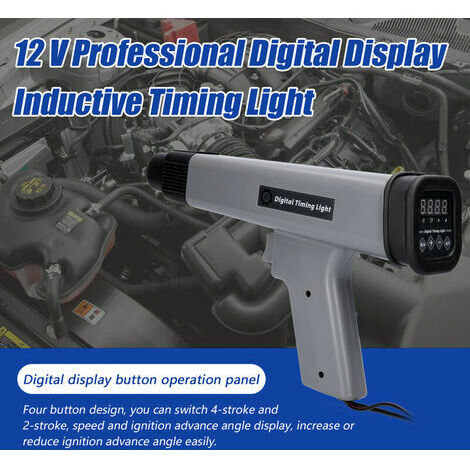 Outil de diagnostic de détection automatique, affichage numérique 12 V,  lumière de synchronisation Inductive, allumage de moteur à essence de  voiture, lampe stroboscopique - AliExpress