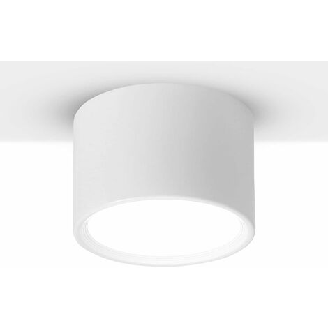 Ritif Spot plafond LED Noir Blanc Froid 6000K 12W Plafonnier salon salle à manger cuisine couloir chambre Ø120MM 