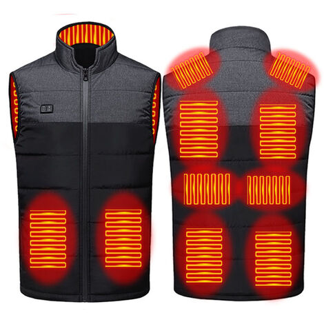 CONQUECO Chauffante Veste pour Hommes électrique vêtement Thermique avec  Batterie pour Chasse Plein air Camping randonnée en Hiver : : Mode