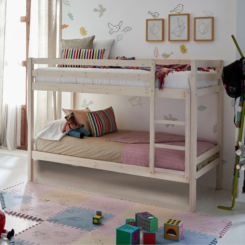 Litera infantil de madera Tiana 90x190/90x190cm