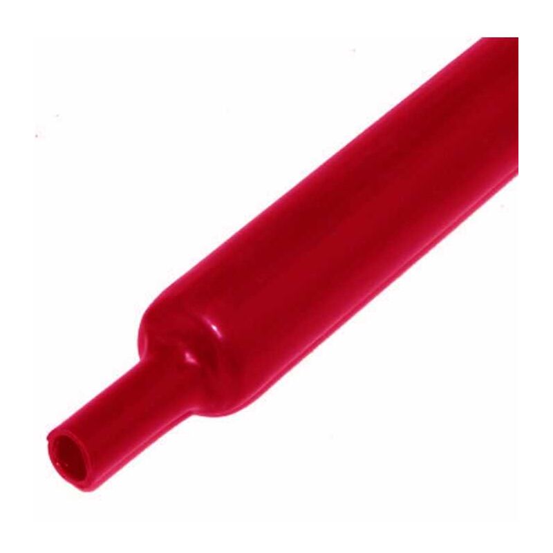 GUAINA TUBO TERMORESTRINGENTE TERMORETRAIBILE COLORE ROSSO DIAM. 6 mm
