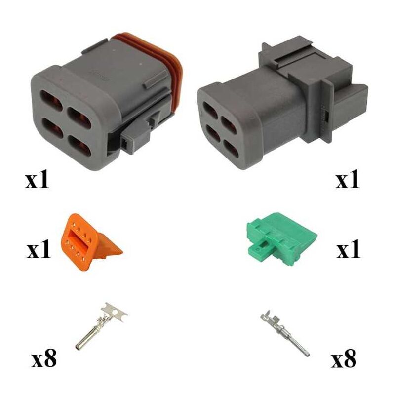 KIT CONNETTORE JWPF MASCHIO FEMMINA 2 VIE TENUTA STAGNA JST PER AUTO MOTO CAMPER