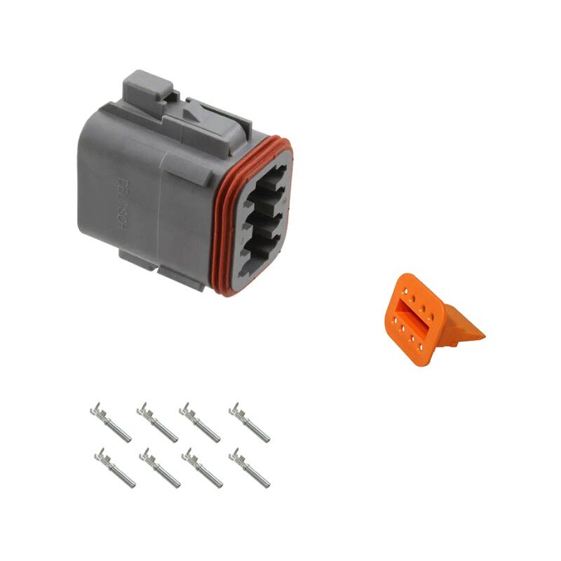 DEUTSCH DT SERIES CONNETTORE IMPERMEABILE MULTI SPINA KIT 8 VIE - Foto 2