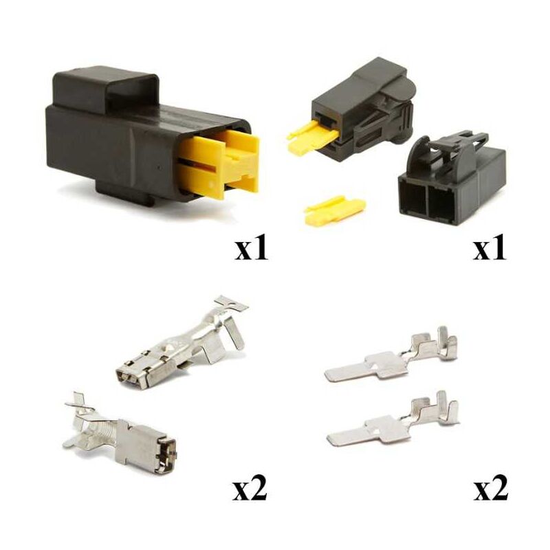 Kit Connettore Maschio 2 Pin TE Part Per Scania, Rif. 1502332 E 7810637, Nuovo - Foto 2