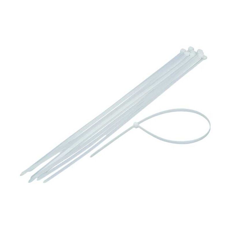 Ciabatte Lotto Fascette Cerniera In Nylon 100 Pezzi - 14 Pollici, Carico Di Rottura 50 Libbre, Colore Bianco Catena Zincata - Foto 13