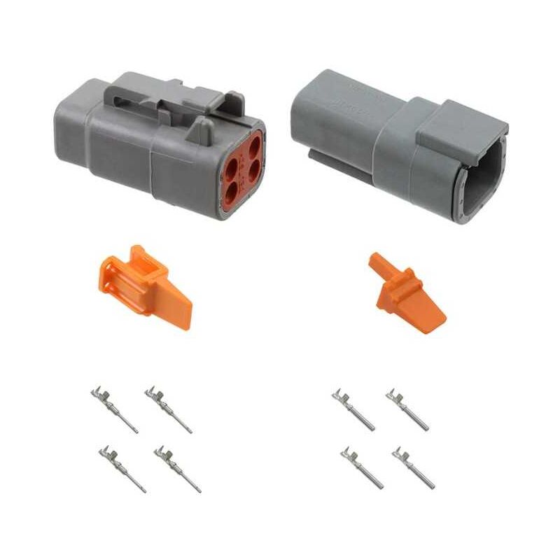 Connettori PartCore A L Maschio/Femmina 4.0 Mm Oro 24k Per Brushless - 3 Paia Con Tubo Termorestringente