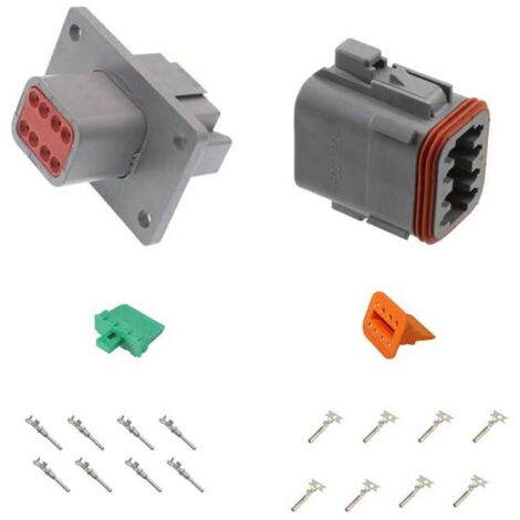 Kit connettore serie DT maschio femmina da pannello 8 vie