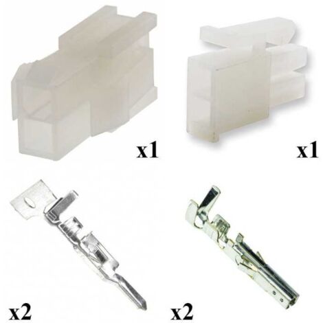 Connettore Mini Fit Maschio Molex 2 Vie - Per Cablaggi Elettrici E Illuminazione