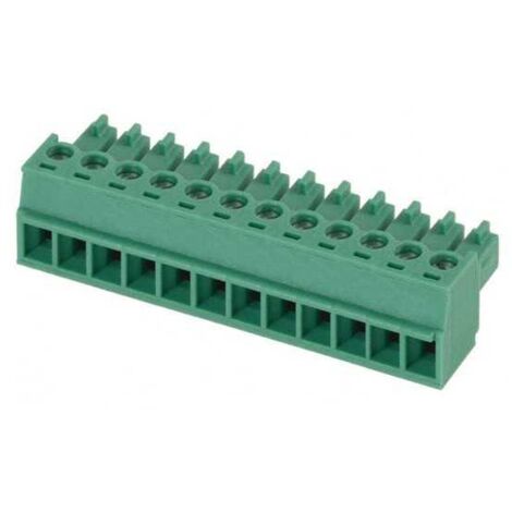 Connettore Morsettiera a Carrello passo 3,81 Femmina 12 Vie Verde Phoenix