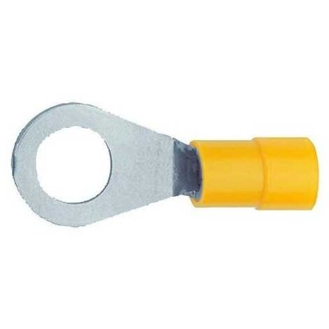Capocorda a Occhiello 4 / 6 mm Preisolato Giallo Foro 10