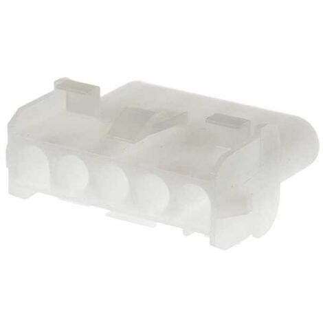 Connettore Maschio Mate-N-Lok 4 Vie - Per Cablaggi ErreBi | Passo 6.35 Mm, Bianco, Confezione Da 5 Pezzi - Foto 4