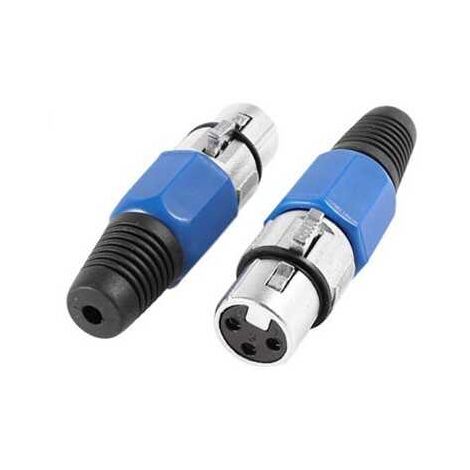 Connettore XLR femmina 3 vie blu
