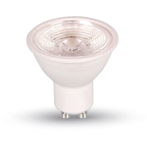 Faretto LED SMD GU10 7W 4500K° Dimmerabile in Plastica con Lente