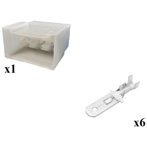 Kit Connettore Series 250 Faston 6,3 Femmina 6 Vie