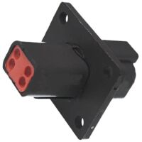 Connettore Serie DT femmina 4 vie da pannello nero