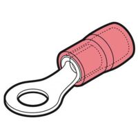 Capocorda a Occhiello 1,5 mm Preisolato Rosso Foro 5 rinforzato