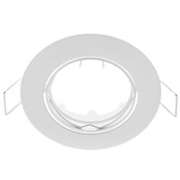 Supporto Orientabile da Incasso Rotondo Bianco con Portalampada GU5.3 ELMARK