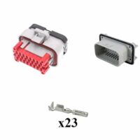 Kit Connettore Ampseal Maschio Femmina 23 Vie grigio da circuito stampato 90°