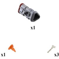 Kit connettore serie DT maschio porta femmina 3 vie E008