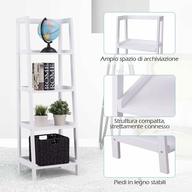 Scaffale moderno per scale con espositore a 6 livelli scaffale per bagno  scaffale per scaffali scaffale per soggiorno organizzatore