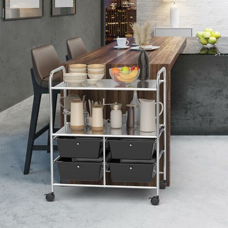 Giantex Carrello da cucina con ruote, isola centrale cucina con