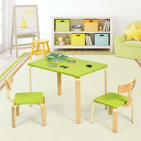 Gioco tavolo e 2 sedie per bambini dai 3 anni in legno