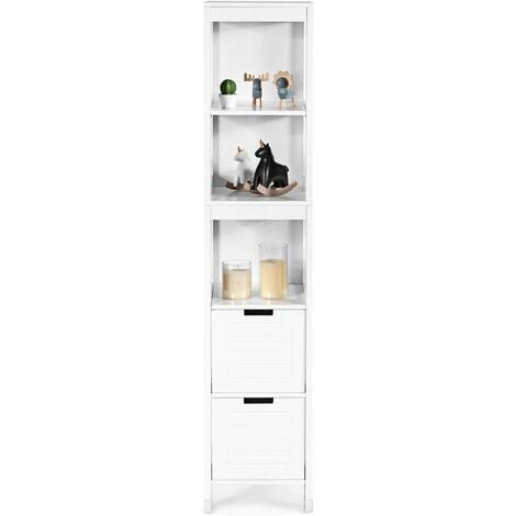 Wakects Mobile per Lavatrice Salvaspazio, Armadio per Lavatrice con Ante e  Scomparti Aperti, Scaffale sopra Lavatrice e WC, Truciolato, 64 x 25,5 x  190 cm, Bianco Lucido : .it: Casa e cucina