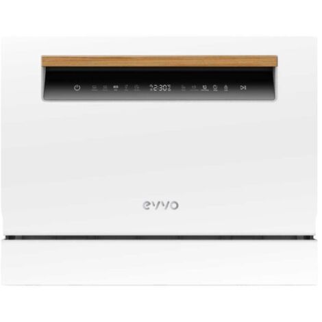 Lavavajillas EVVO Mini D, 6 Cubiertos, 8 Programas, Blanco, Ancho 550 mm