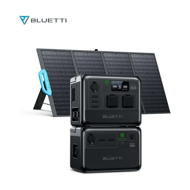 BLUETTI Batterie d'extension B80 806Wh, batterie de secours LiFePO4 pour  générateur solaire AC60/EB3A/EB55/EB70, étanche à la poussière et à l'eau
