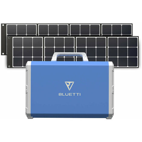 Poweroak BLUETTI Kit EB240 2400Wh/2000W Generateur solaire avec 2 x SP200 panneaux solaires pliables de 200W Generateur solaire pour camping en plein air Maison Vanlife Hors reseau Centrale electrique