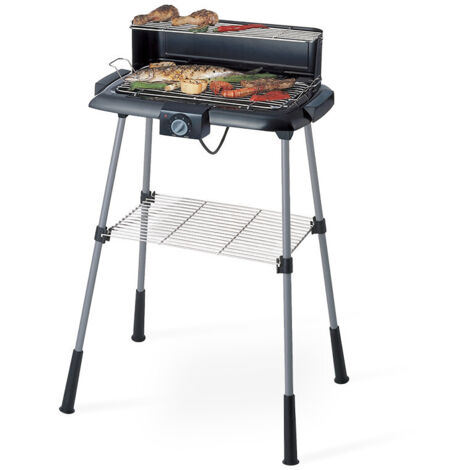Barbecue électrique 2200W H88cm – Grille en acier inoxydable – Thermostat à 5 niveaux – Sans fumée ni gaz – Pour balcons et terrasses – Mediawave Store