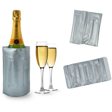 Lot De 10 Sacs Refroidisseurs à Vin En PVC Transparent – Portable, Avec Poignée, Pour Bouteilles Bière/champagne, 25x10 Cm