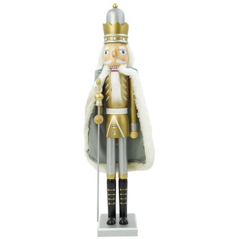 Grand Casse Noisette Noel EDG - Enzo De Gasperi Soldat Casse-Noisette De Noël Avec Tambour Et Socle, Figurine De Noël En Résine H35 Cm Casse Noisette Noel Geant 150 Cm