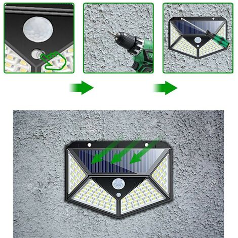 GABRIELLE Lampe Solaire Extérieur 180 LED[Puissante éclairage - 900LM